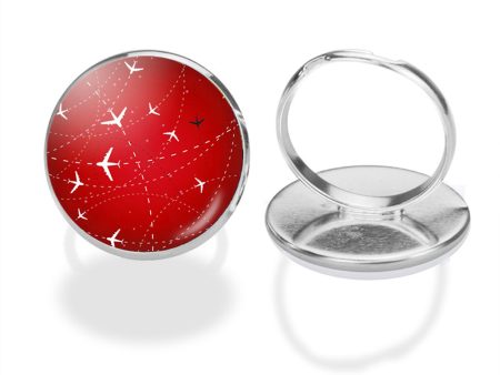 Travelling with Aircraft (Red) Designed Rings Online now