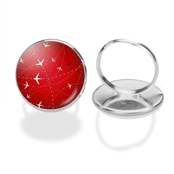 Travelling with Aircraft (Red) Designed Rings Online now