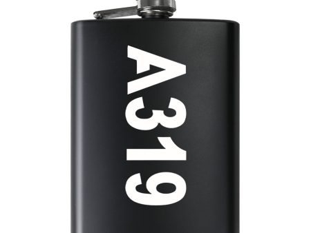 A319 Text Designed Stainless Steel Hip Flasks Online