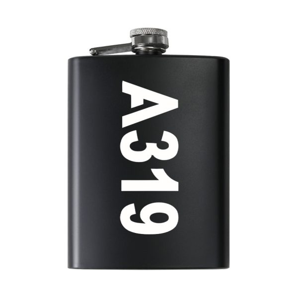 A319 Text Designed Stainless Steel Hip Flasks Online