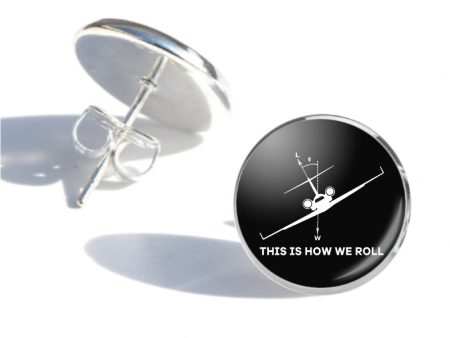 This is How We Roll Designed Stud Earrings Discount