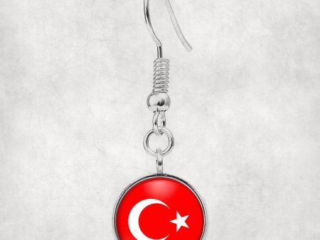 Turkey Flag Designed Earrings on Sale