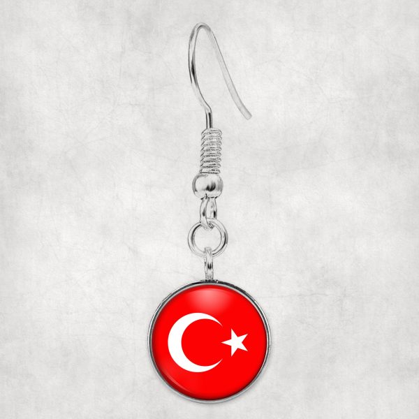 Turkey Flag Designed Earrings on Sale