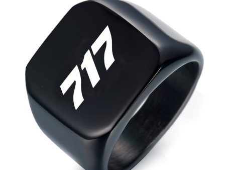 717 Flat Text Designed Men Rings For Discount