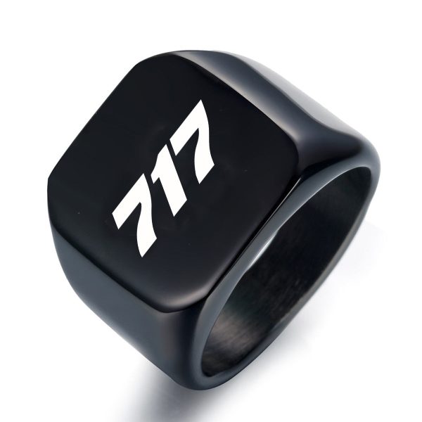 717 Flat Text Designed Men Rings For Discount