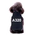 A320 Flat Text Designed Dog Pet Vests Fashion