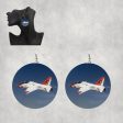 US Navy Training Jet Designed Wooden Drop Earrings For Cheap