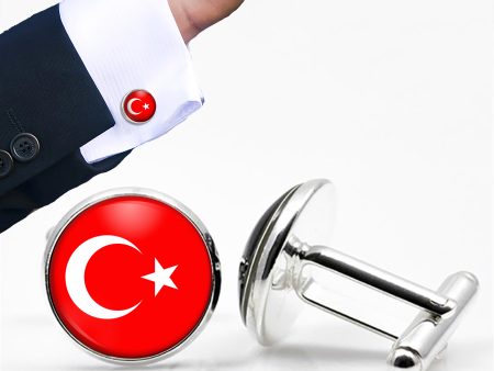 Turkey Flag Designed Cuff Links Cheap