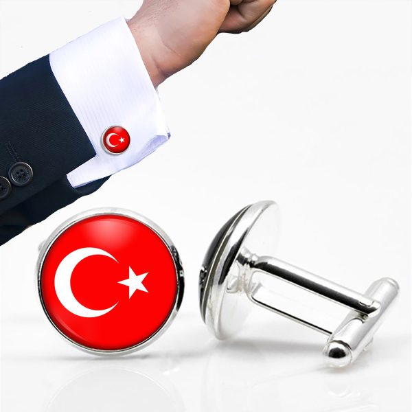 Turkey Flag Designed Cuff Links Cheap