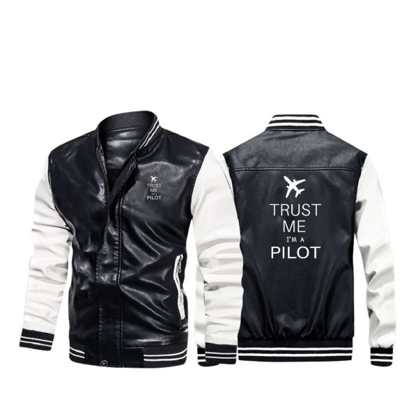 Trust Me I m a Pilot 2 Designed Stylish Leather Bomber Jackets Online Sale