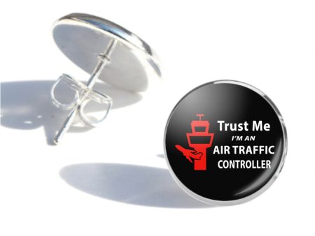 Trust Me I m an Air Traffic Controller Designed Stud Earrings Discount