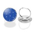 Travel The World By Plane (Blue) Designed Rings Hot on Sale