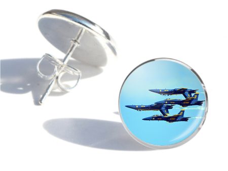 US Navy Blue Angels Designed Stud Earrings Online