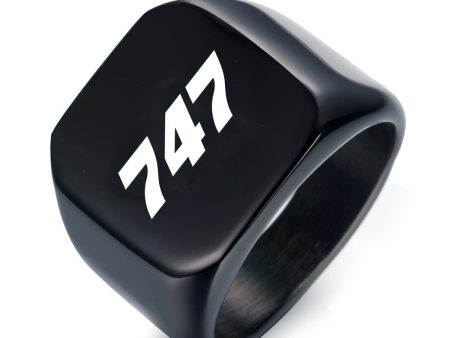 747 Flat Text Designed Men Rings For Discount