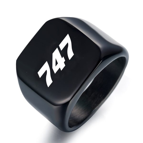 747 Flat Text Designed Men Rings For Discount