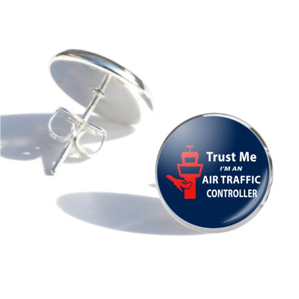 Trust Me I m an Air Traffic Controller Designed Stud Earrings Discount