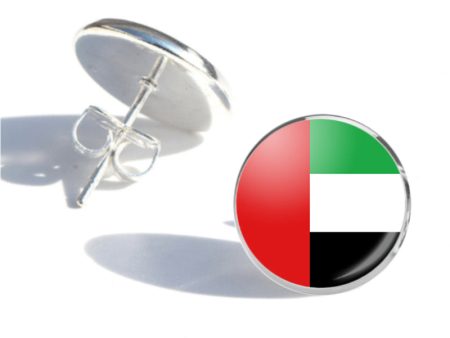 UAE Flag Designed Stud Earrings For Sale