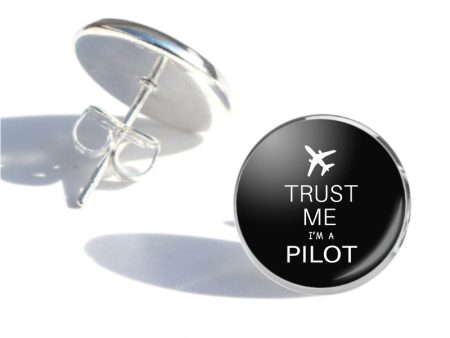 Trust Me I m a Pilot 2 Designed Stud Earrings Hot on Sale