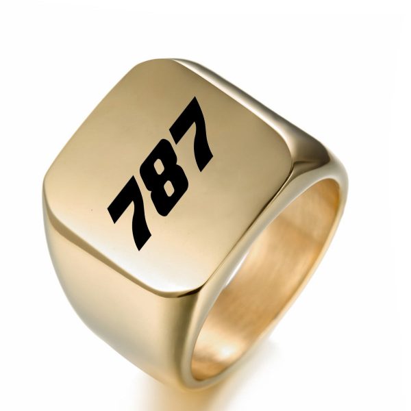 787 Flat Text Designed Men Rings For Discount