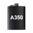 A350 Flat Text Designed Stainless Steel Hip Flasks Supply