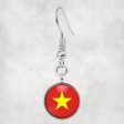 vietnam Flag Designed Earrings on Sale