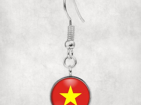 vietnam Flag Designed Earrings on Sale