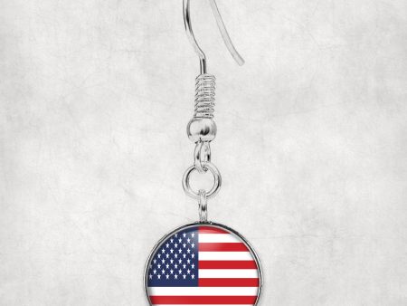 USA Flag Designed Earrings Cheap