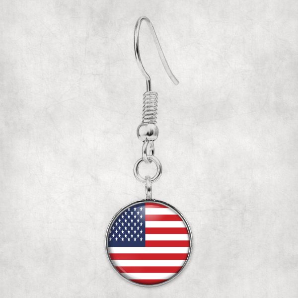 USA Flag Designed Earrings Cheap