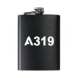 A319 Flat Text Designed Stainless Steel Hip Flasks Sale