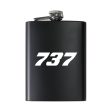 737 Flat Text Designed Stainless Steel Hip Flasks Online Sale