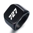 727 Flat Text Designed Men Rings on Sale