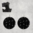 Travel The World By Plane (Black) Designed Wooden Drop Earrings For Cheap