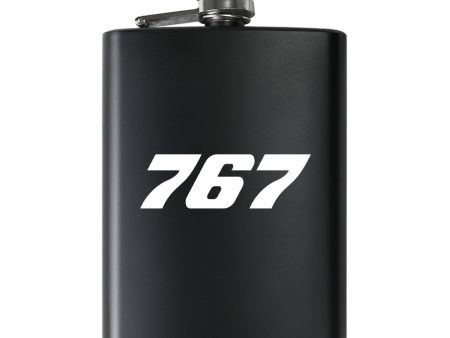 767 Flat Text Designed Stainless Steel Hip Flasks on Sale