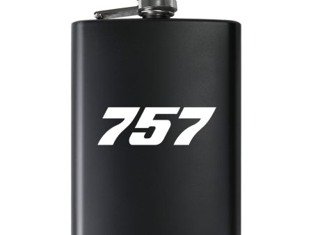 757 Flat Text Designed Stainless Steel Hip Flasks Online Sale