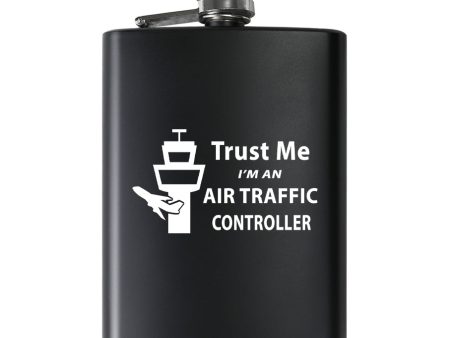 Trust Me I m an Air Traffic Controller Designed Stainless Steel Hip Flasks For Sale