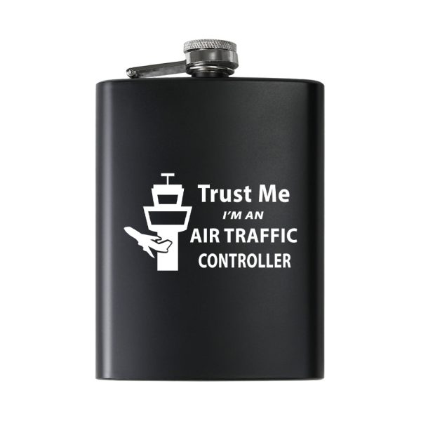 Trust Me I m an Air Traffic Controller Designed Stainless Steel Hip Flasks For Sale