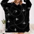 Travel The World By Plane (Black) Designed Blanket Hoodies Online Hot Sale