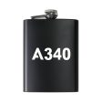 A340 Flat Text Designed Stainless Steel Hip Flasks For Sale