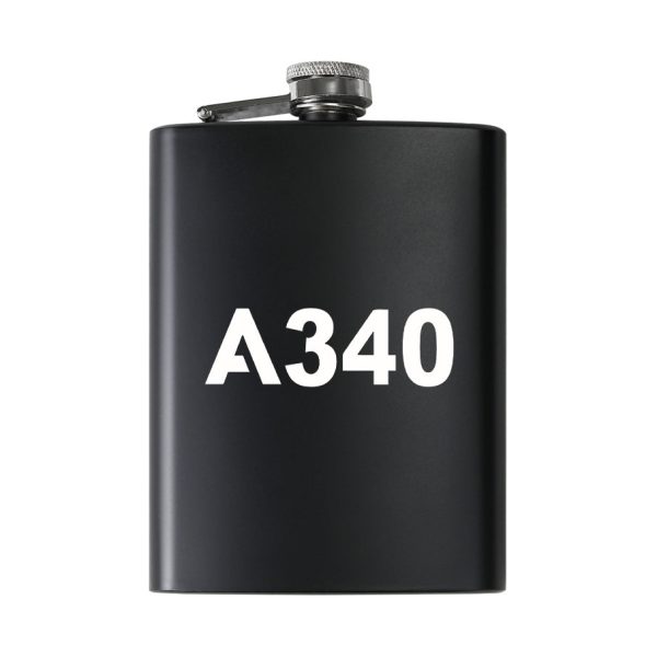 A340 Flat Text Designed Stainless Steel Hip Flasks For Sale