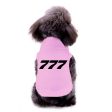 777 Flat Text Designed Dog Pet Vests Online Sale