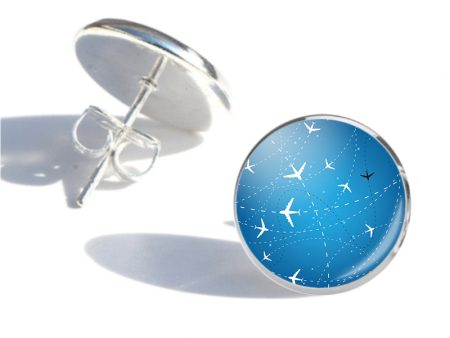 Travelling with Aircraft Designed Stud Earrings Online now