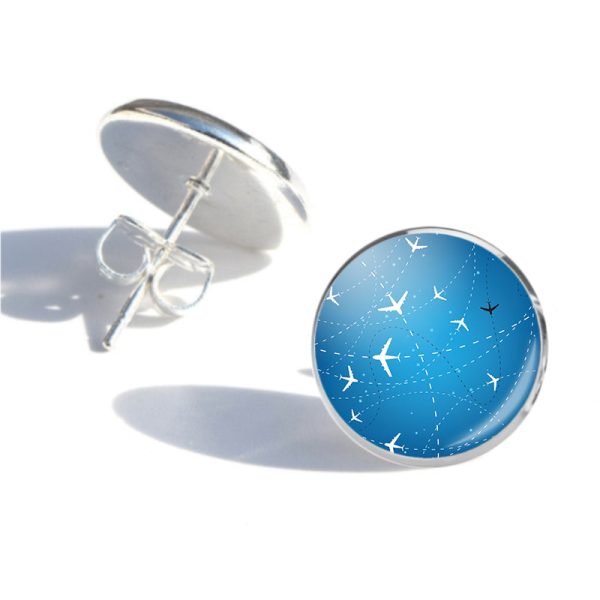 Travelling with Aircraft Designed Stud Earrings Online now