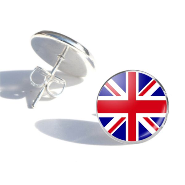 UK Flag Designed Stud Earrings Supply