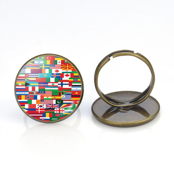 World Flags Designed Rings Fashion