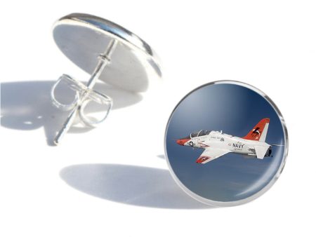 US Navy Training Jet Designed Stud Earrings on Sale