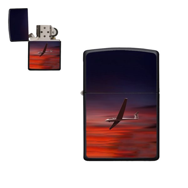 Cruising Glider at Sunset Designed Metal Lighters For Sale