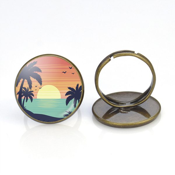 Tropical Summer Theme Designed Rings For Discount