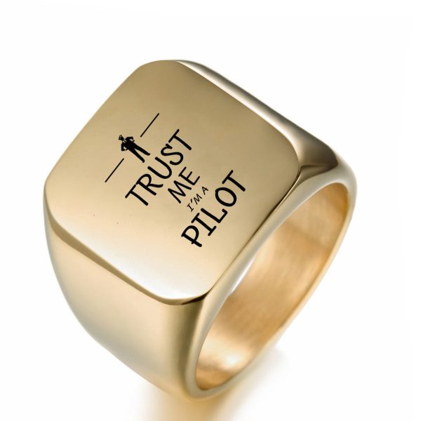 Trust Me I m a Pilot Designed Men Rings For Sale