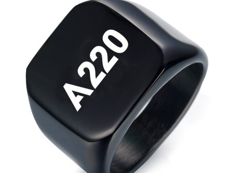 A220 Flat Text Designed Men Rings Supply