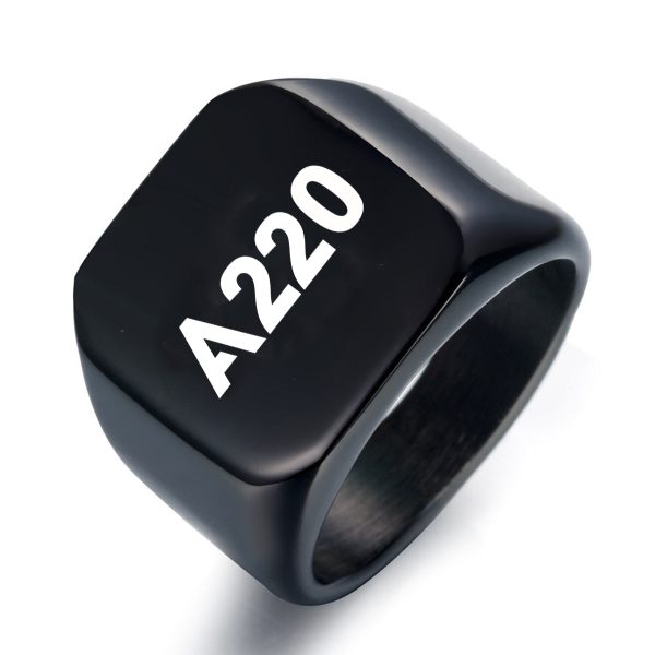 A220 Flat Text Designed Men Rings Supply